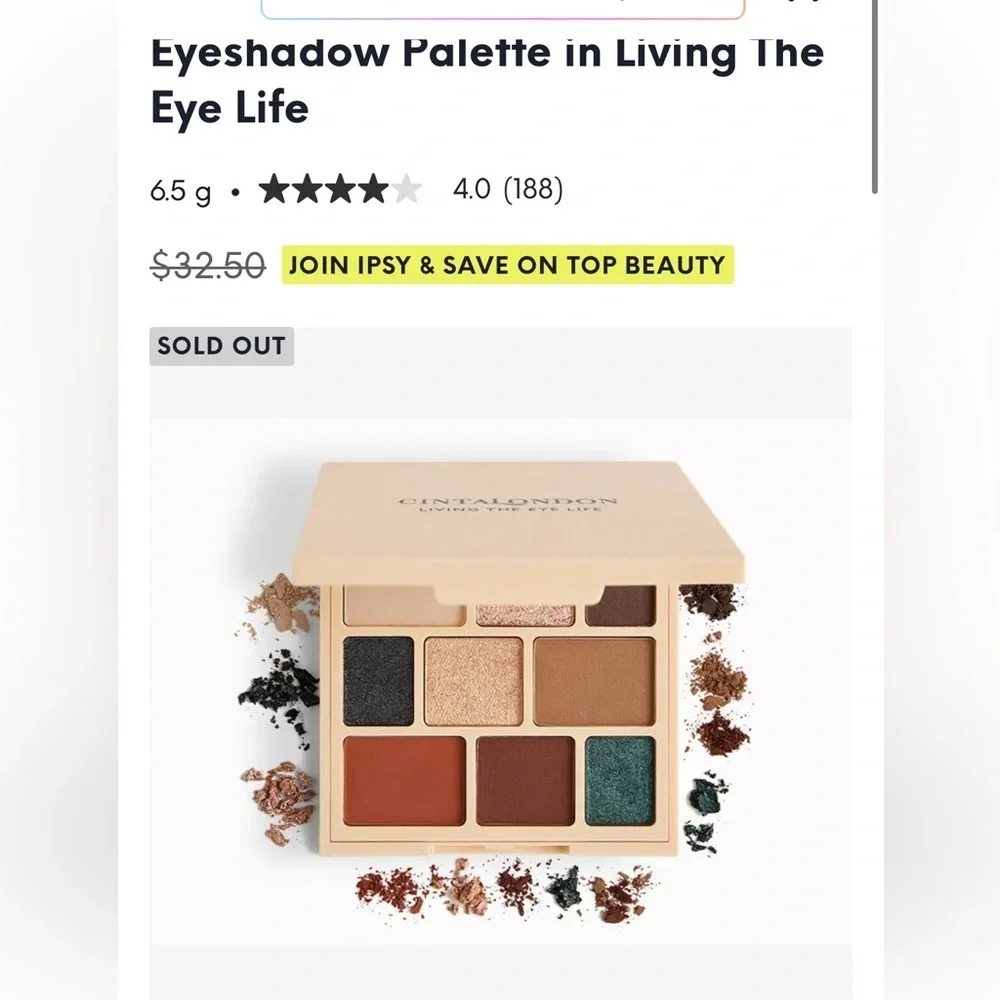 CINTA LONDON Eyeshadow Palette in Living The Eye Life